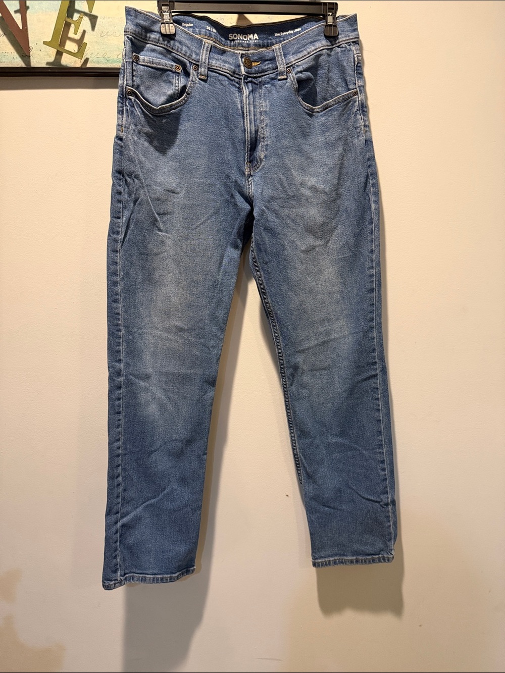 SONOMA Straight Leg Jeans Waist 33 Inseam 30 Blue